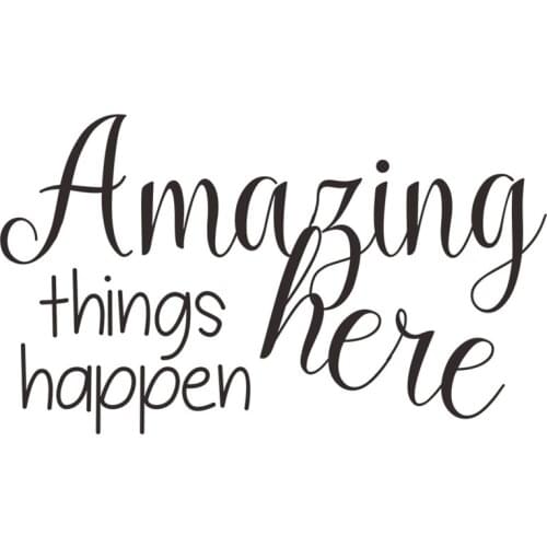 Amazing Things Happen Here Wall Decal Classroom Quote Education Decal Teacher Decal School Room Decal Childrens Bedroom Decal