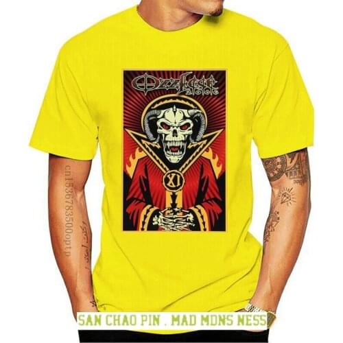 Ozzfest 2006 T-Shirt White Mens L Xi Skull Horns Metal Ozzy Osbourne Concert Funny Tee Shirt