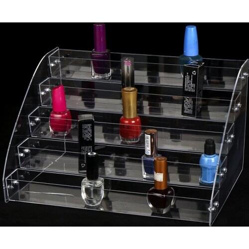 Nail Chart 6 Types Durable Nail Polish Acrylic Clear Makeup Display Stand Rack Organizer Holder Nail Display