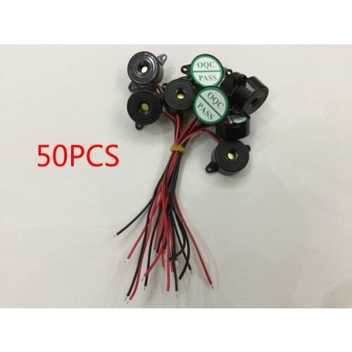 50PCS Free shipping Durable 3-24 V Piezo Electronic Buzzer Beeper Alarm 95DB Continuous Sound For Arduino Van Car New Arrival
