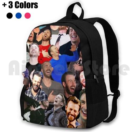Chris Laughing Outdoor Hiking Backpack Riding Climbing Sports Bag Chris Laughing Laugh Funny Humor Meatball Collage Compilation