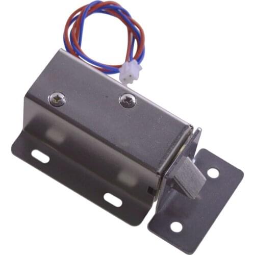 12V-24V Generic Cabinet Door Electric Lock Tongue Up Assembly Solenoid with Lock Buckle