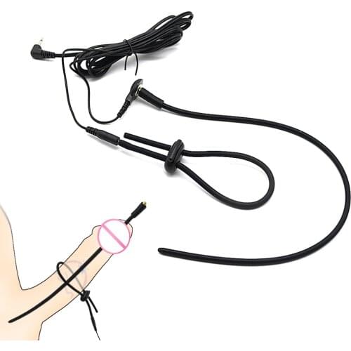 Electro Shock Penis Plug Electric Stimulation Urethral Catheter Sounds Dilator Penis Rings Sex Toys For Man Penis Insert Device