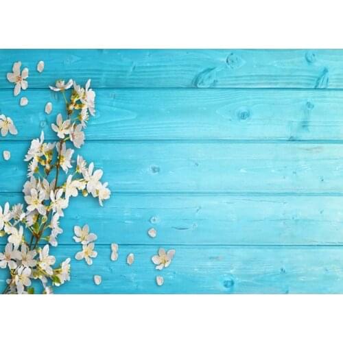 SHENGYONGBAO Vinyl Custom Photography Backdrops Prop Flower and wood planks Theme Photography Background LCJD-171