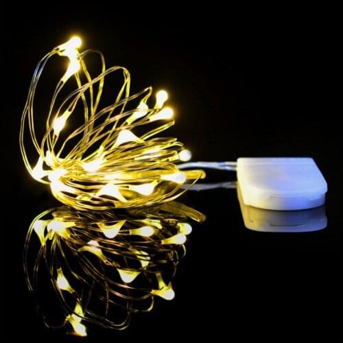 2M 20 Leds Waterproof Copper Wire LED String lights Color Warm White Night Light Christmas Wedding Party Decoration Light