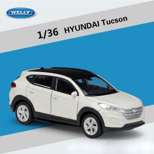WELLY Diecast 1:36 Car Hyundai Santafe/Tucson/IX35 SUV Pull Back Car ORV Model Car Metal Alloy Toy Car For Kids Gift Collection
