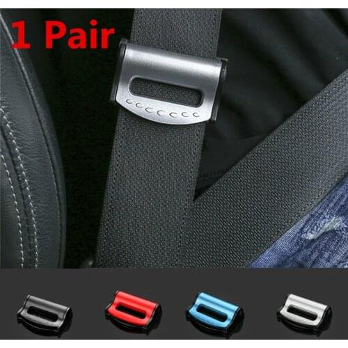 1Pair Universal Car Auto Vehicle Adjustable Seat Belts Holder Stopper Buckle Clamp Portable Car Safety Belt Clip Car Accessories
