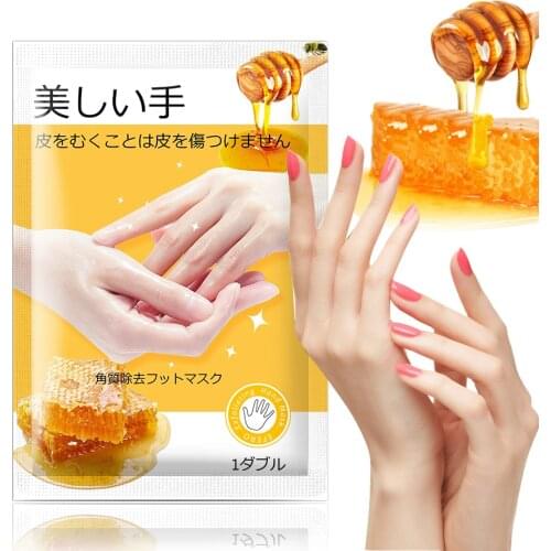 2Pair Honey Hand Mask Spa Moisturizing Gloves Whitening Mask Peeling Foot Mask Remove Dead Skin Exfoliating Hand Patches Gloves