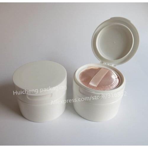 2pcs/lot 120g Refillable Empty High Quality White Powder Case 4oz Plastic powder bottle Make Up Container