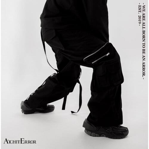 27-46 New 2021 Men Women clothing GD HIP HOP fashion Zipper pocket with street strap casual Pants plus size singer costumes