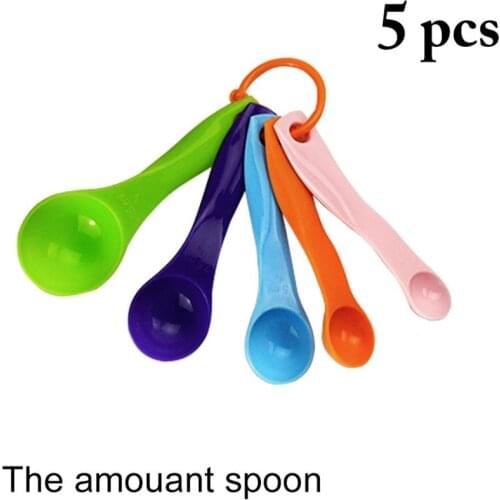5pcs Plastic Measuring Spoons Set Measure Scoop Milk Powder Spoon Tablespoons Home Tools Kitchen Accessories