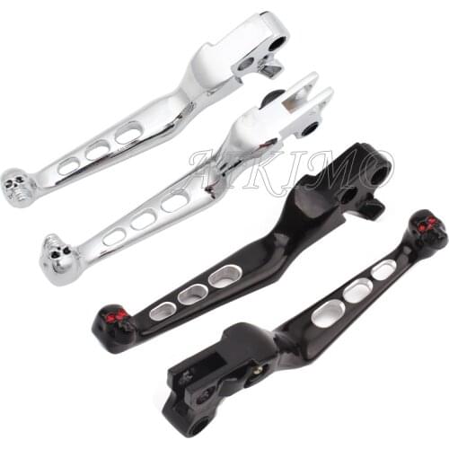 Aluminum Skull Style Brake Clutch Lever Handlebar For Harley Sportster Softail Night Train Fatboy Electra Glide Custom