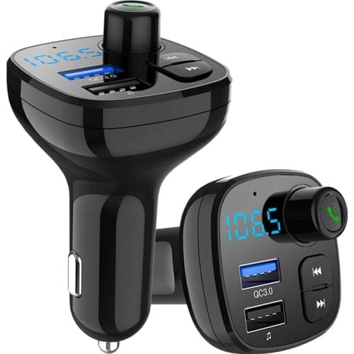 Car MP3 Music Player Bluetooth 5.0 receiver FM transmitter Radio Adapter Dual USB QC3.0 Charger U disk / TF Card lossless Music