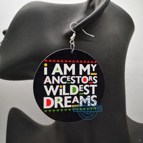 Free Shipping!!ancestors Wildest Dreams Wooden Earrings