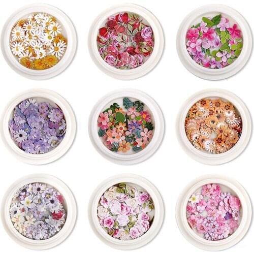 Colored Flowers Wood Pulp Flowers Daisies Mixed DIY Accessories Nail Art Glue Mold Filling Resin Epoxy Kit Soap Making Supplies