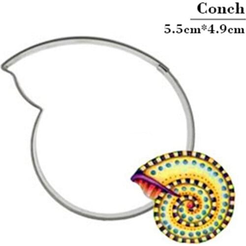 Ocean Conch Decorative Soap Molds Cookie Press Mould Stainless Steel Fruit Vegetable Biscuit Tools Baking For Kitchen Fondant