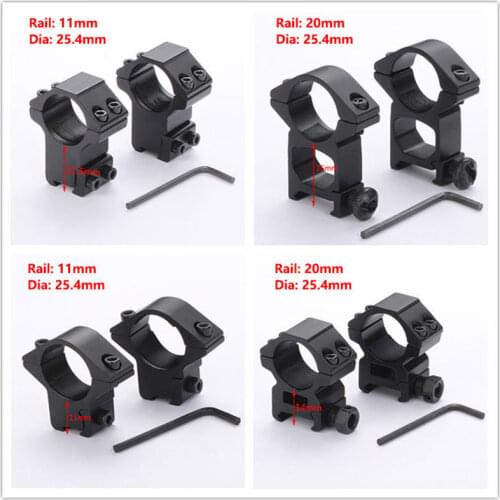 Dia 25.4mm / 30mm Hunting Riflescope Mount Rings for 11MM Dovetail Scope Rail / 20MM Picatinny Rail Air Gun Rifle Scope Mounts