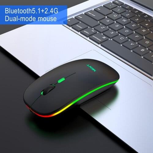 Ergonomic Rechargeable Light Mouse Wireless Bluetooth 2.4GHz Kit Portable Dual Mode Household Computer Safety Parts
