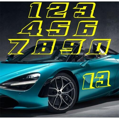 FD400 Die Cut Arabic Numbers Motorcycle Racing No. Sticker DIY Decorate Car Styling For Motor Bike Truck Laptop Helmet