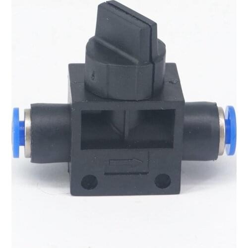 Fit Tube O/D 4mm Pneumatic Hand Shut off Valve Push In Connector Quick Release Air Fitting
