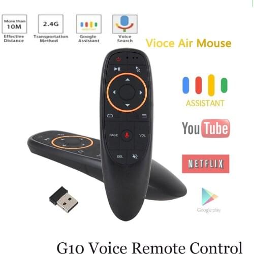G10 Voice Remote Control 2.4G Wireless Air Mouse IR Learning for smart tv box remote control