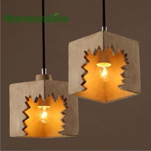 Retro creative minimalist cafe restaurant hotel leisure bar personality toothlike cement pendant lamp. E27