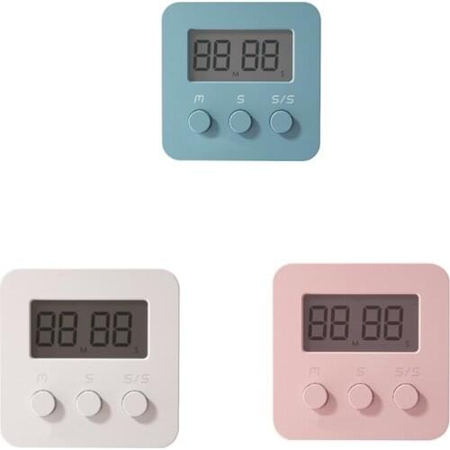 Minimalist Square Digital Kitchen Timer Countdown Time Management Alarm Clock Interval Timing Equipment Stopwatch Item