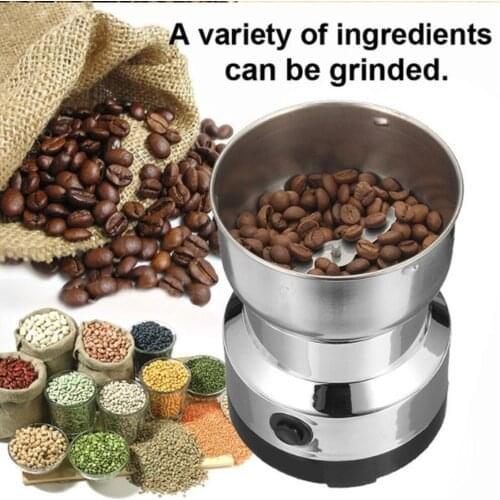 Multi-functional EU Plug Coffee Grinder Stainless Electric Herbs/Spices/Nuts/Grains/Coffee Bean Grinding Crusher Machine Holder