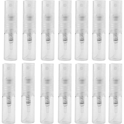 100Pcs Mini Clear 2ml Plastic Refillable Spray Bottle Perfume Sample Atomizer MOLF