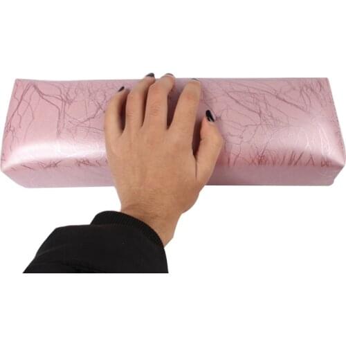 1 Pc Pink PU Leather Hand Rest For Nail Art Accessories Tool Nails Cushion Nail Pillow Salon Hand Holder Arm Rest Manicure