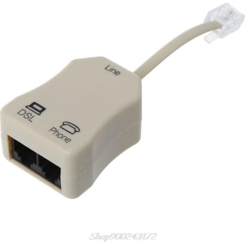 Portable ADSL Modem Telephone Phone Fax In-Line Splitter Filter Network 1PC Jy21 20 Dropship