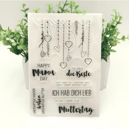 Happy MAMA Day Transparent Clear Silicone Stamp Seal for DIY Scrapbooking photo Album Decorative Clear Stamp Sheets