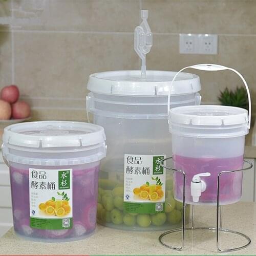 Empty 10L PP Material Plastic Bucket Food Grade Household Fermentatio Container for Wine Beer Pickle