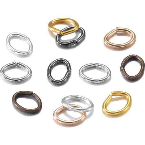 300pcs/lot 4-7mm Oval Jump Rings Split Rings Connectors For DIY Jewelry Findings Making Bracelet Necklace Supplies Wholesale