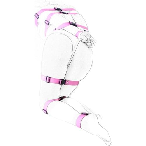 MaryXiong 7PCS/set Body Bondage Restraint Belt Bdsm Harness Discipline Strap Unisex Adult Sex Toy Salve Flirt Product for Couple