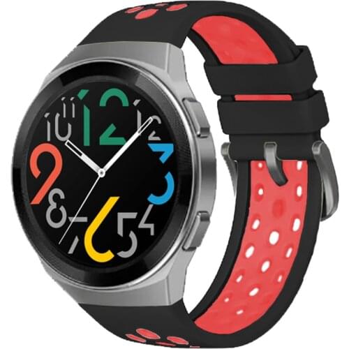 New Double Color Strap For Huawei Watch GT 2E/GT 2 46MM Smart Bracelet Silicone Band Wrist Straps For Honor Magic 2 46MM Correa