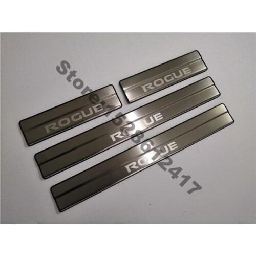 Car Styling For 2014-2020 Nissan Rogue X-Trail T32 Stainless Door Sill Trim Cover Scuff Plate Guard Door Sills Protector