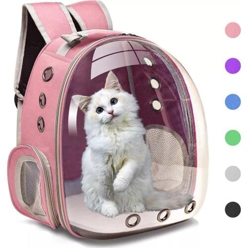 Cat Carrier Bags Breathable Pet Carriers Small Dog Cat Backpack Travel Space Capsule Cage Pet Transport Bag Carrying For Cats