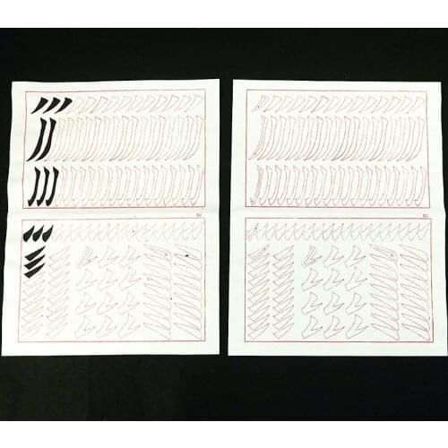 Chinese Calligraphy CopyBook Ouyang Xun Regular Script Basic Stroke of Chinese Character Practice CopyBooks for Beginners 30pcs