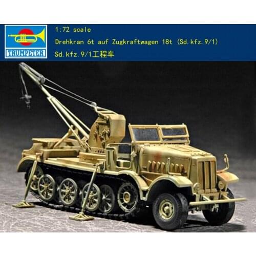 Trumpeter 07251 1/72 Sd Kfz 9/1 Engineering Vehicle Car Truck Model Kit Plastic TH07146-SMT6
