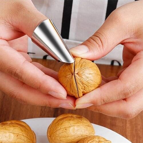 Convenient Kitchen Finger Protector Stainless Steel Adjustable Pistachio Tool Kitchen Beans Tool Nut Tool To Peeling Skinning