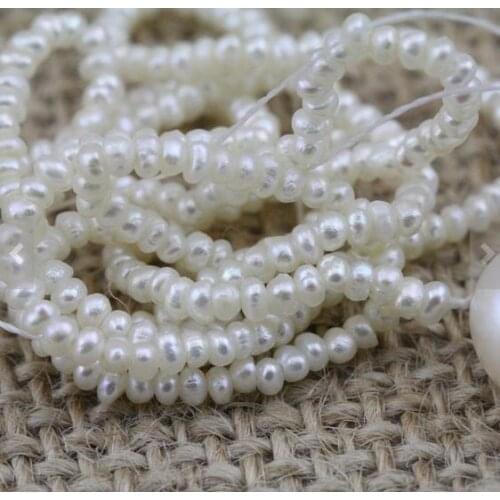 Unique Pearls jewellery Store 2-2.5mm White Seed Genuine Freshwater Pearl Loose Beads DIY Jewelry Material LS038