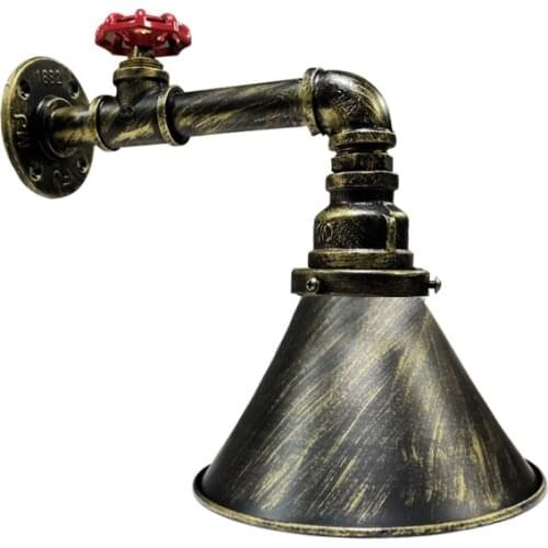 Water Pipe Retro Light Loft Industrial Iron Rust Lights E27 LED Sconce Wall Lamps for Living Room Bedroom Bar Decor