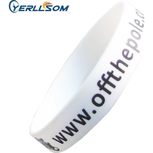 YERLLSOM 100pcs/Lot High Quality Custom personalized Rubber Silicone Bracelets For Wedding P051605
