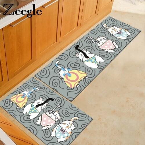 Zeegle Anti-slip Kitchen Mats Entrance Doormats Soft Bathroom Carpets Child Room Rugs Bedroom Floor Carpets Absorbent Floor Mats
