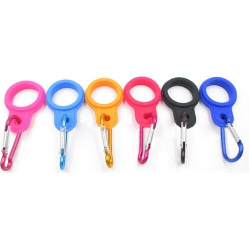 1PC High Quality Sports Kettle Buckle Outdoor Carabiner Water Bottle Holder Rubber Buckles Hook Camping Hiking Tools
