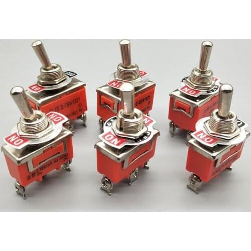 1Pcs Orange E-TEN Heavy Duty SPST Terminal ON-OFF ON-ON ON-OFF-ON Toggle Switch & Waterproof Cap