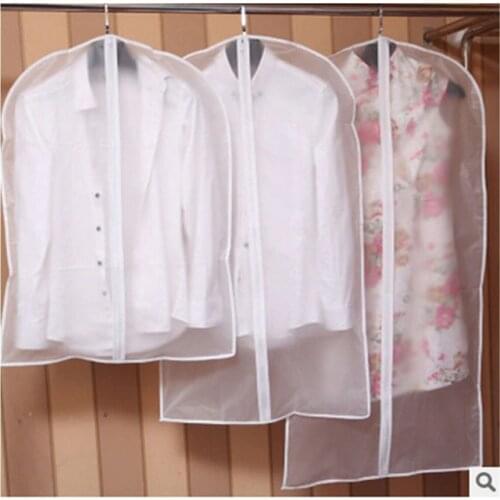 Official 1PCS Transparent Wardrobe Storage Bags Cloth Hanging Garment Suit Coat Dust Cover
