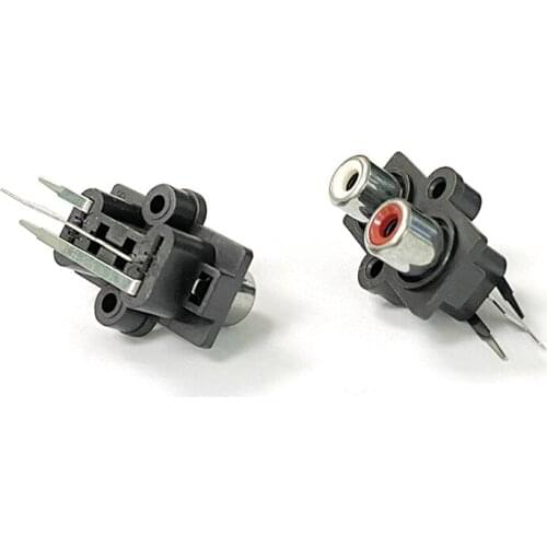 10pcs RCA Female Jack PCB Mounted AV Concentric Outlet Video AV Socket Adapter PCB Mounted AV Concentric Outlet 2 RCA Female Jac
