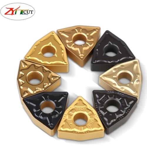 10PCS WNMG080404/080408-TM P201F General purpose turning tool blade for steel parts PVD Cemented Carbide Coated Blade